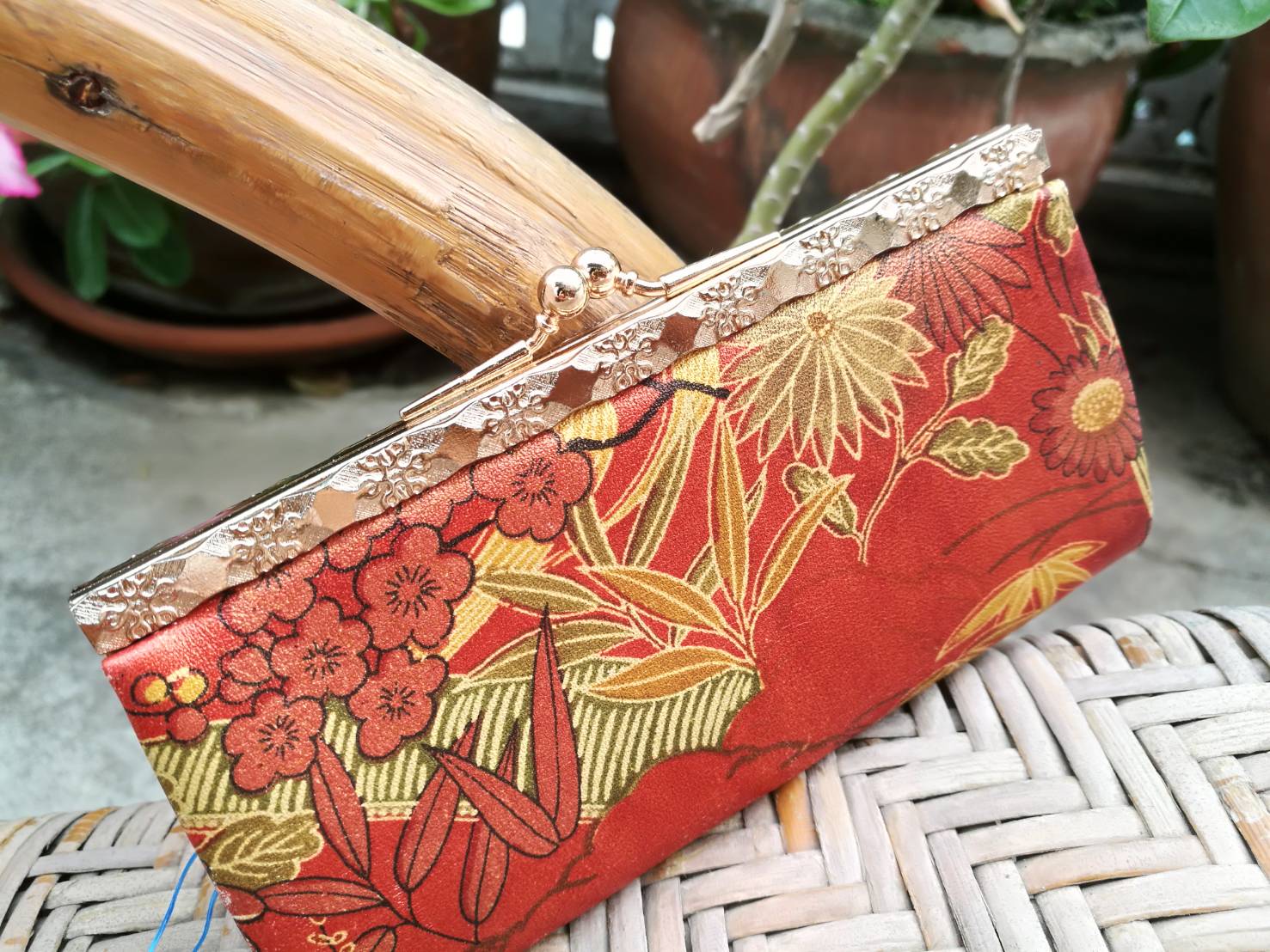 กระเป๋าสตางค์ป็อกแป็ก หนังพิมพ์ลาย สวยมาก