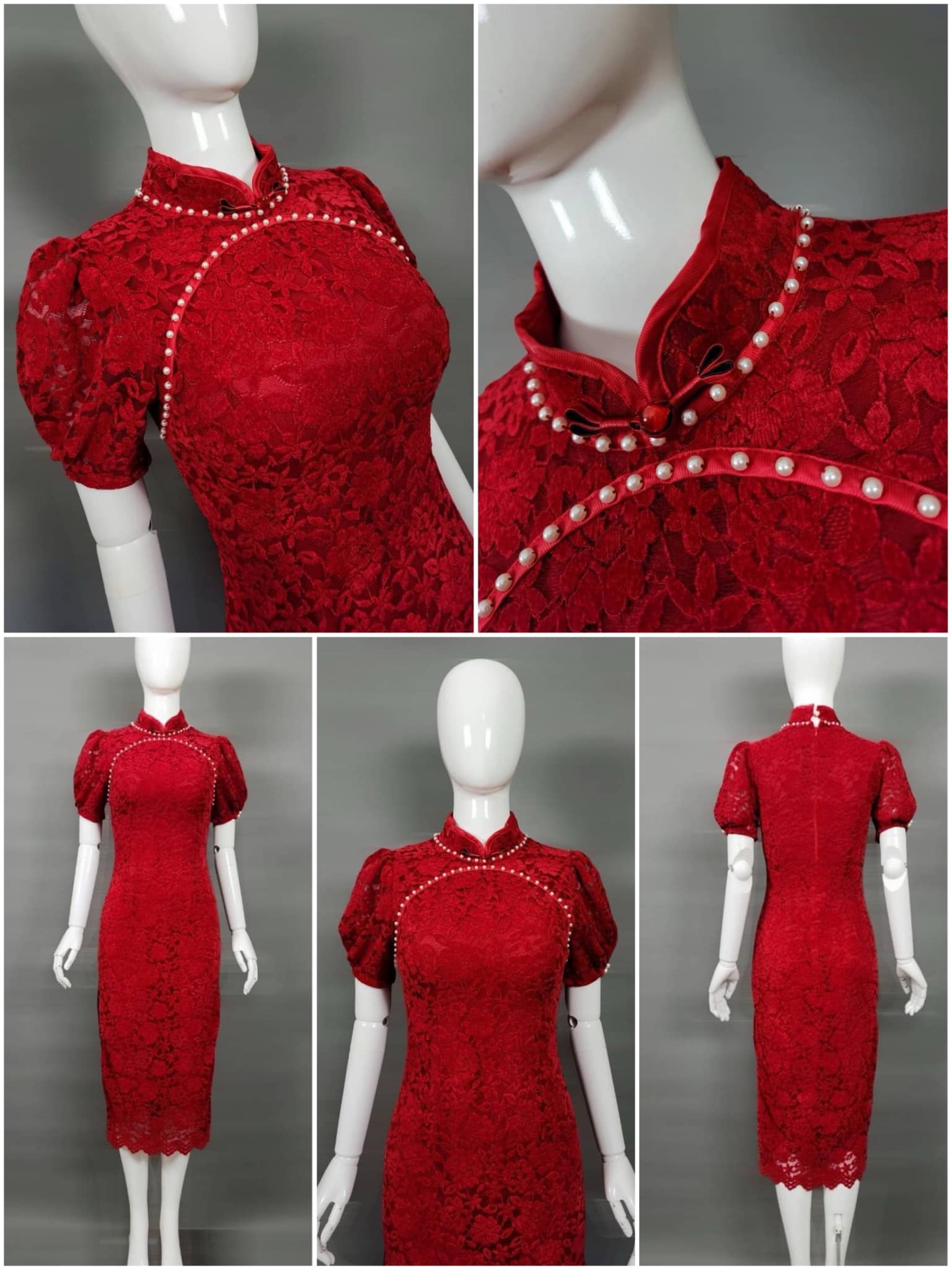 เดรสกี่เพ้าแขนตุ๊กตา แพทเทิร์นสวยเข้ารูป ใส่สบาย สินค้าคุณภาพ (พร้อมส่ง)