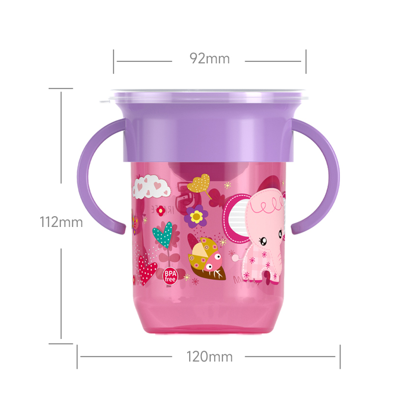 NanaBaby ถ้วยหัดดื่ม แก้วหัดดื่ม แก้วน้ำเด็ก 360 องศา แก้วกันหก กันสำลัก สำหรับเด็กวัย 6 เดือนขึ้นไป