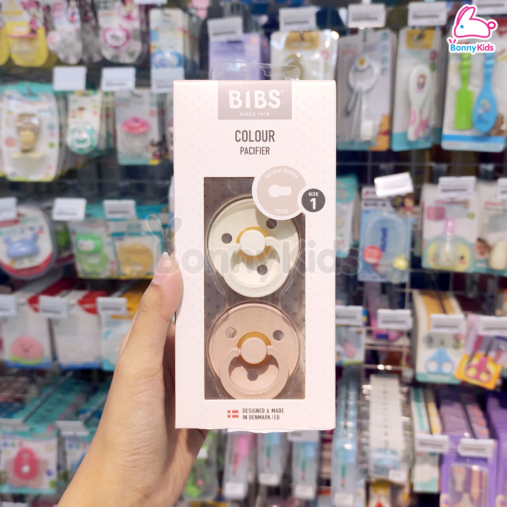 BIBS Colour Pacifier Latex Size 1 จุกหลอก BIBS รุ่น Colour / 1 แพ็ค บรรจุ 2 ชิ้น