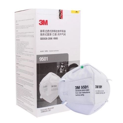 3M รุ่น 9501+ (P2) หน้ากากป้องกันฝุ่นขนาดเล็ก,สายคล้องหู