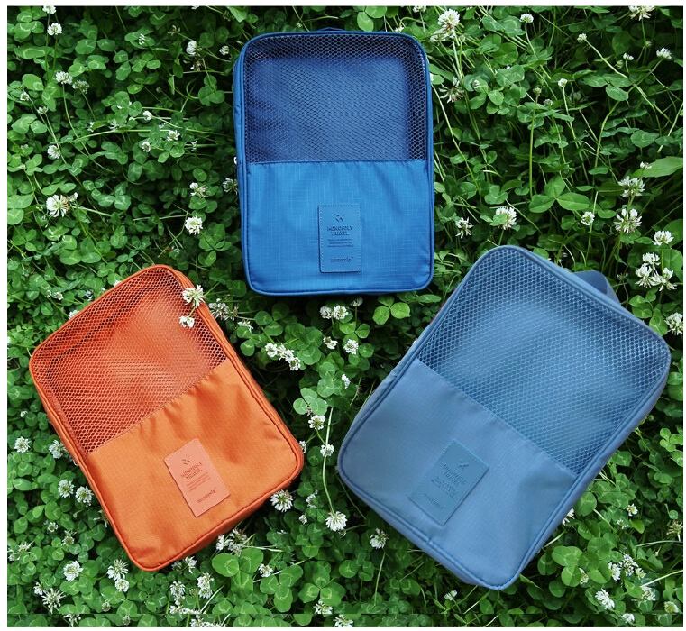 กระเป๋าใส่รองเท้าสำหรับเดินทาง กันน้ำได้ ถือพกพาสะดวก มี 6 สีให้เลือก