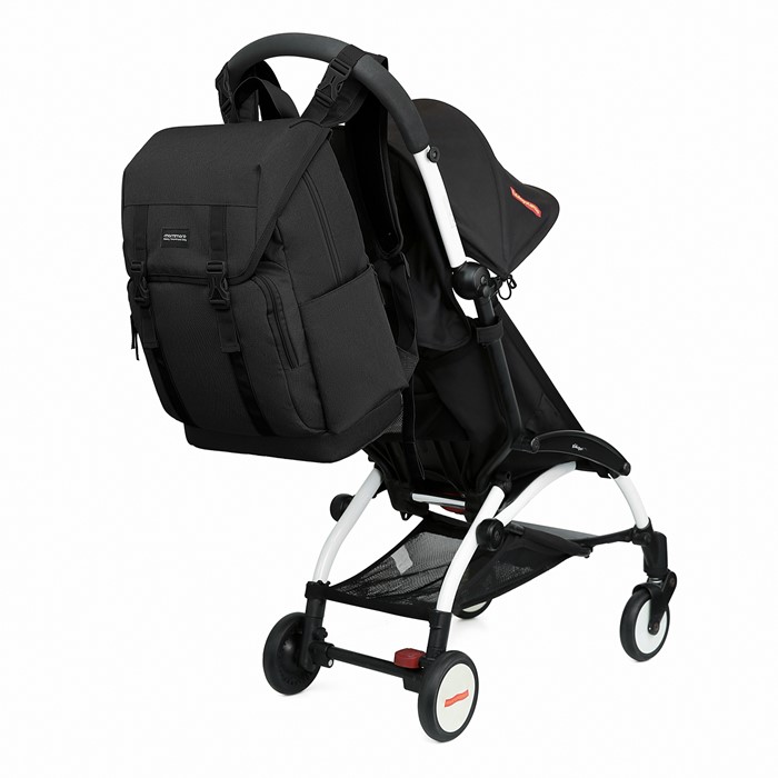 mommore กระเป๋าคุณแม่ กระเป๋าสัมภาระคุณแม่ กระเป๋าแม่ลูกอ่อน ใช้ได้ทั้งคุณแม่ และคุณพ่อ กันน้ำ ทนทาน พร้อมแผ่นรองเปลี่ยนผ้าอ้อม คุณภาพสูง คล้องรถเข็น เหมาะกับการเดินทางมาก (ฺฺBlack)