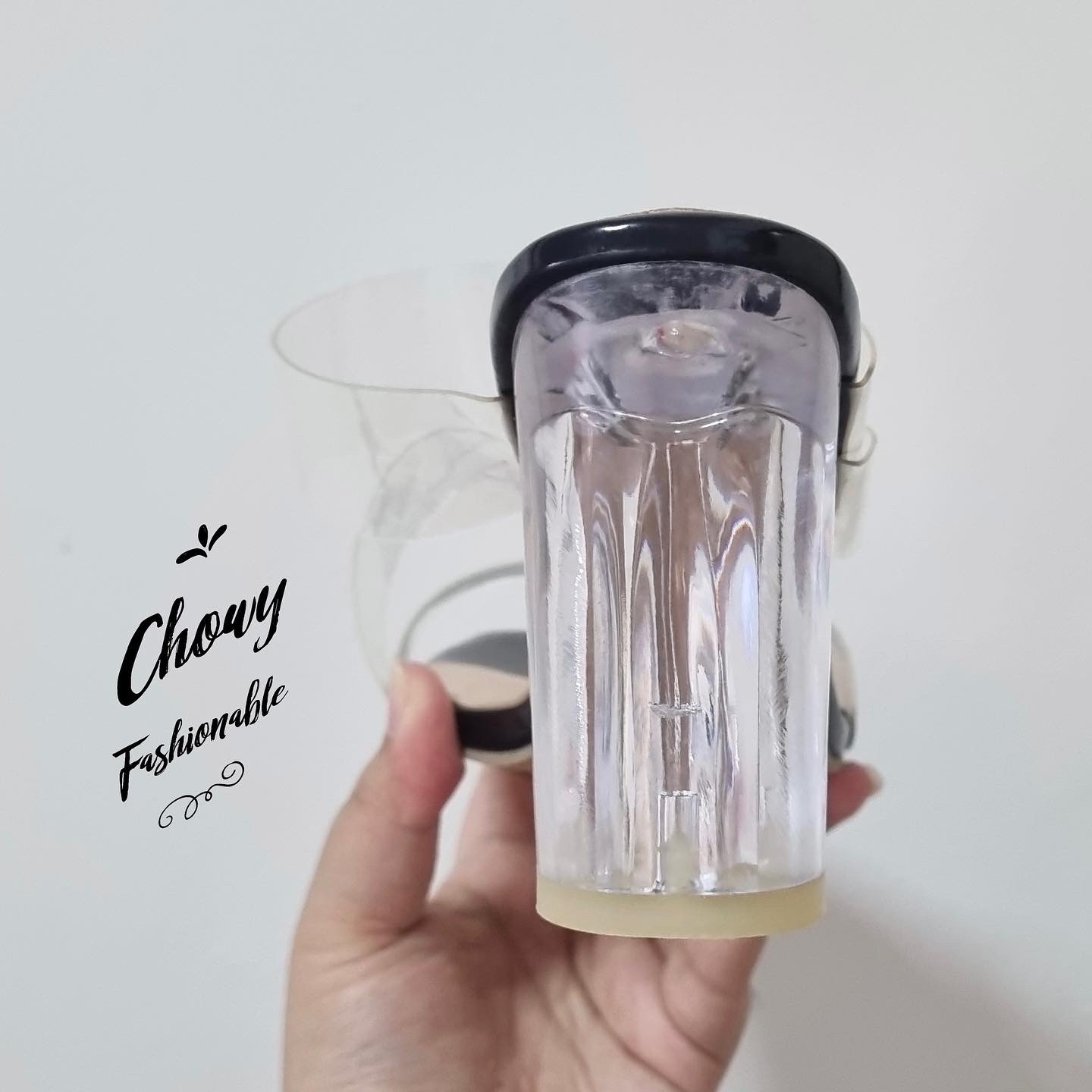 รองเท้าไซส์ใหญ่ 40 41 42 รองเท้าแตะส้นแก้วใส PUใส นิ่มมาก CHOWY KR0962BL