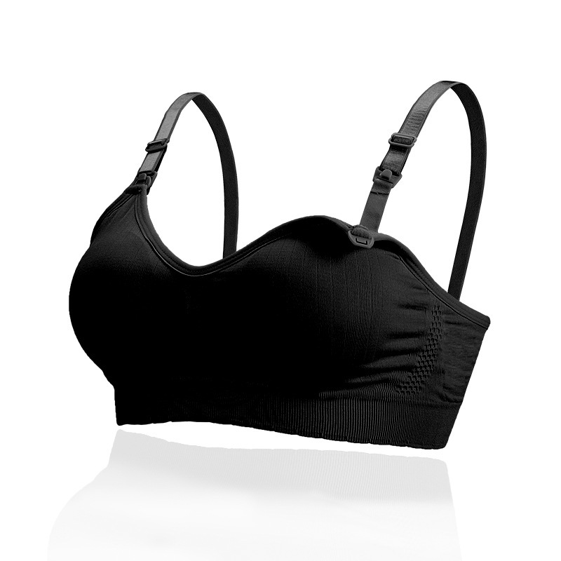 เสื้อในให้นมแบบสปอร์ตบรา สวมใส่สบาย ยืดหยุ่นสูง สีเนื้อ/เทา/ดำ Size M / L / XL