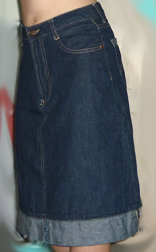 กระโปรงยีนส์ตัวยาวแบรนด์ดัง CHEVIGNON 27-37-21.5