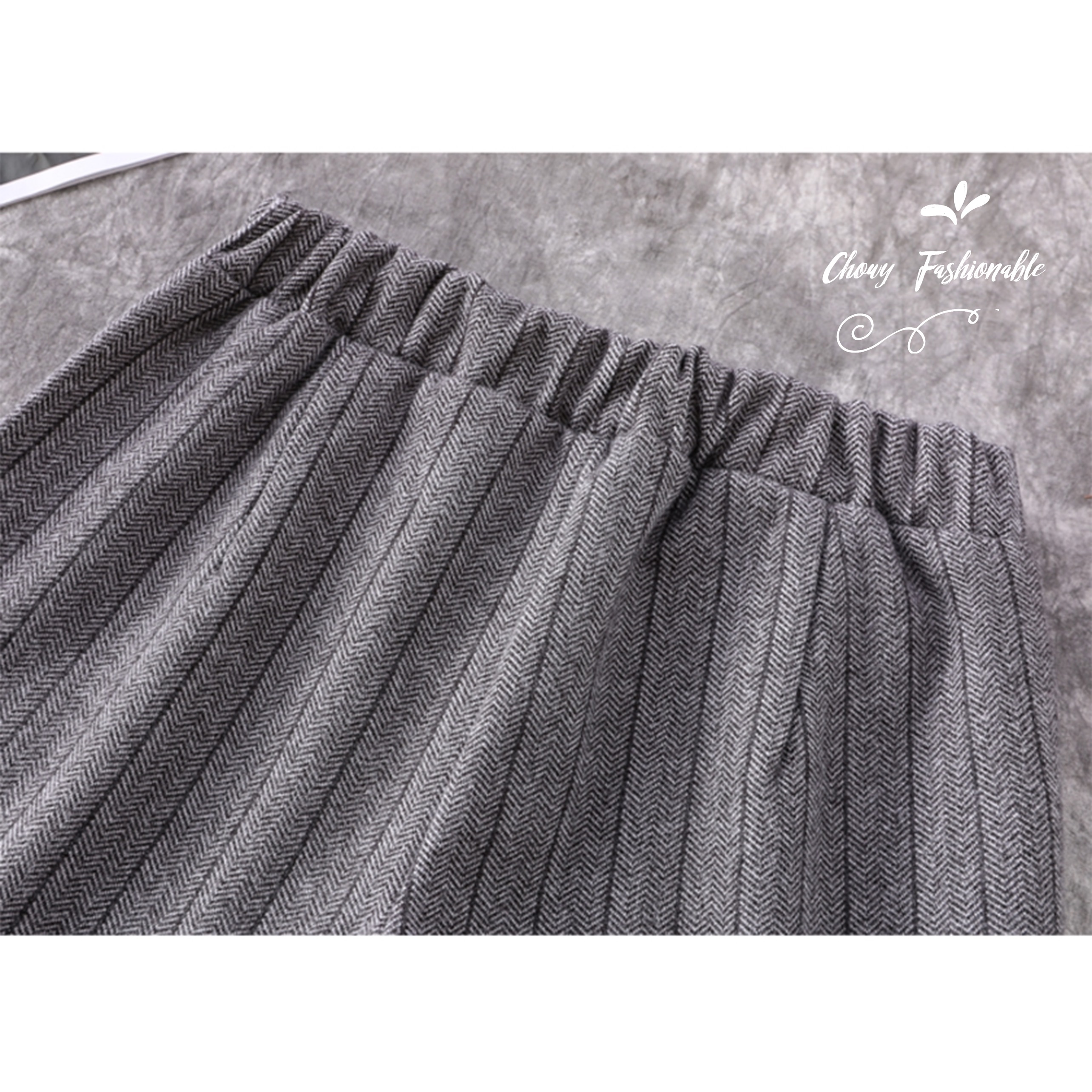 กางเกงไซส์ใหญ่ 5XL เอว 35-45 นิ้ว ขาสั้นไซส์ใหญ่ กางเกงสาวอวบ มียางยืดข้างหลัง สีเทาเข้ม FF0262GR