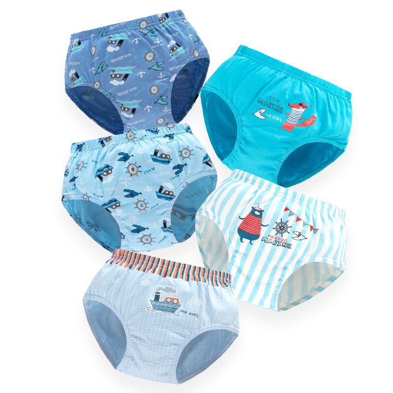 [แพค 5 ตัว] กางเกงในเด็กชาย กกน.เด็ก สไตล์เกาหลี ผ้าฝ้าย 100% Cotton ใส่สบาย ไม่ร้อน