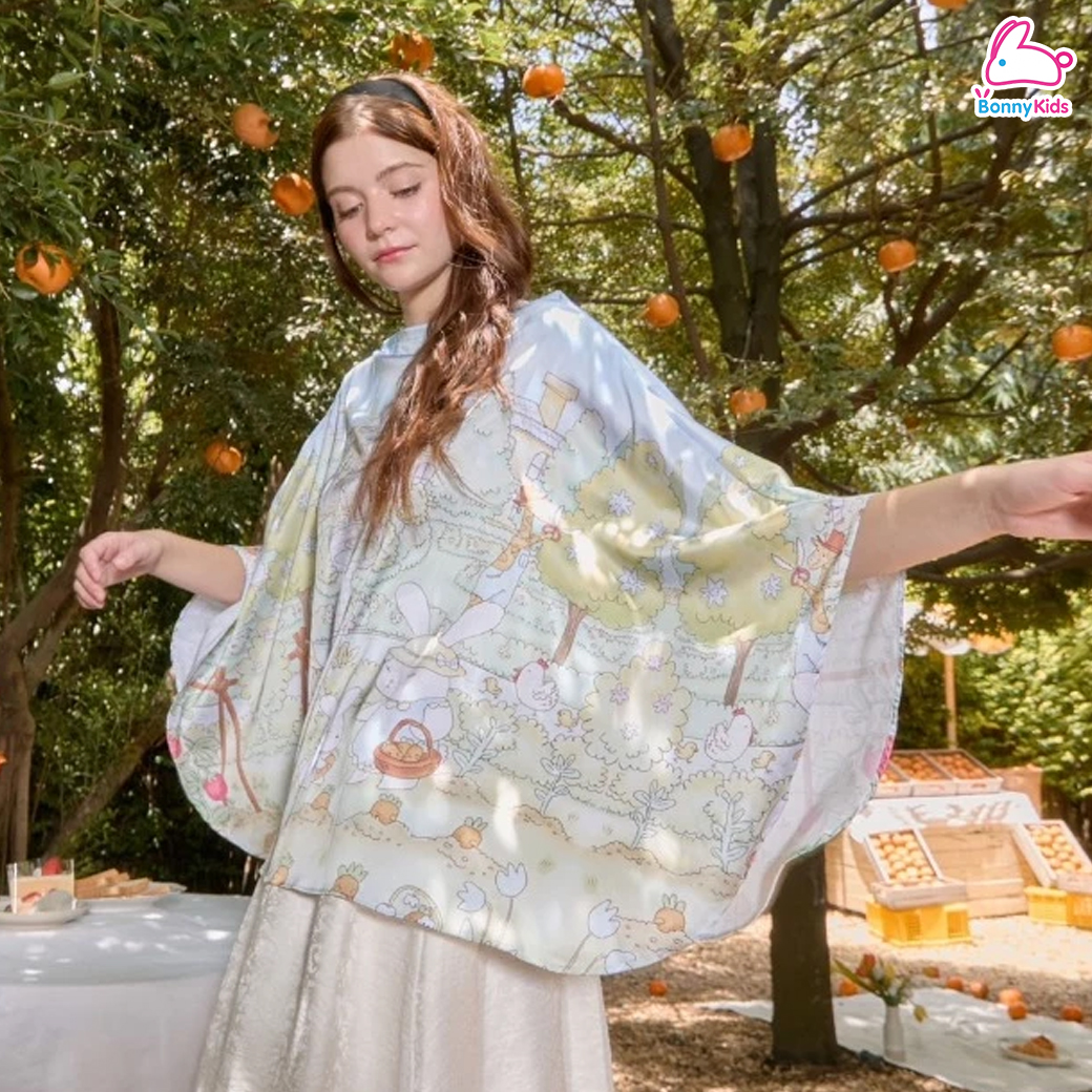 Mamabella (มามาเบลล่า) Nursing Cover ผ้าคลุมให้นม ผ้าไหมสเปน (2ลาย)