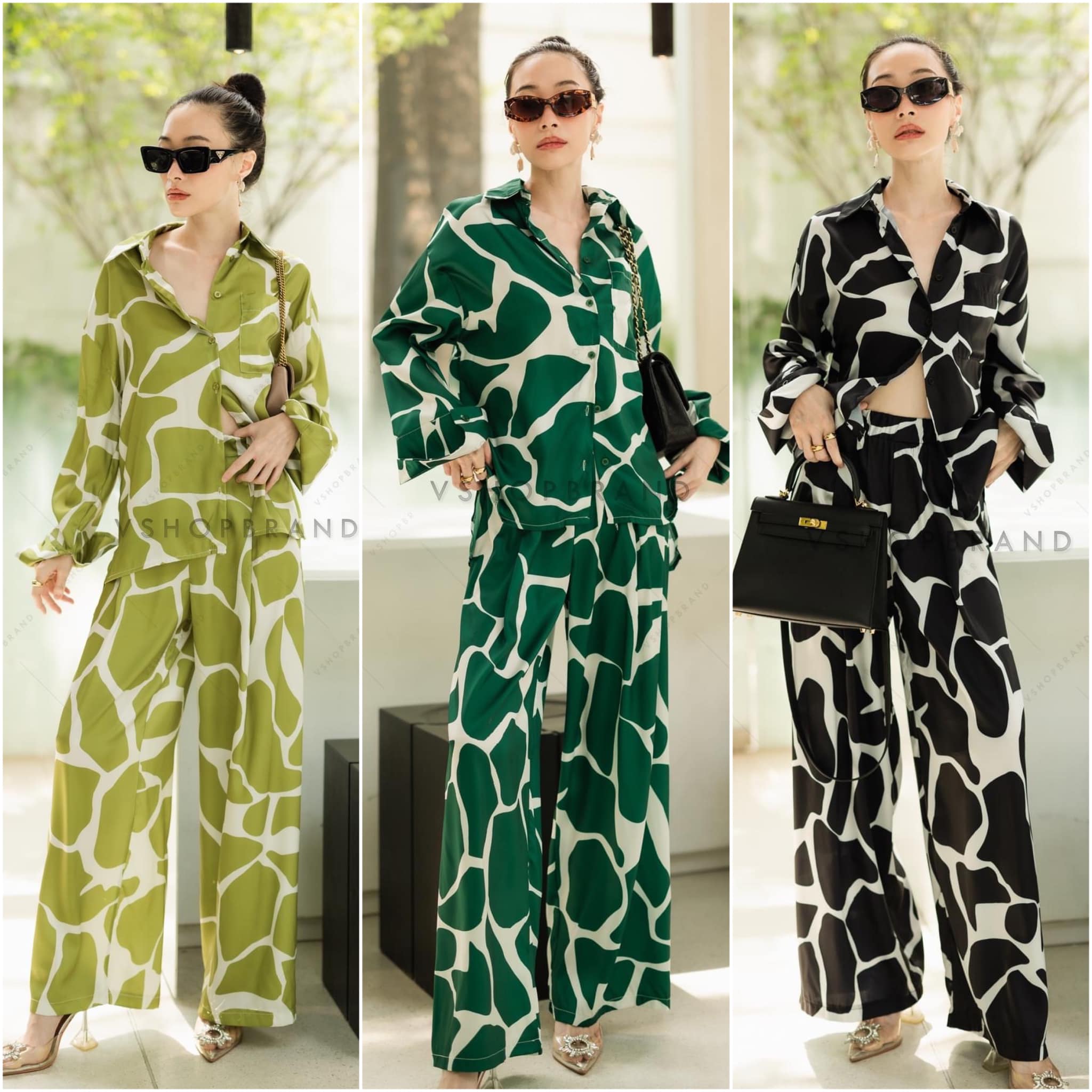 Set เชิ้ตลายหิน + กางเกงขายาว สินค้าคุณภาพ (พร้อมส่ง)