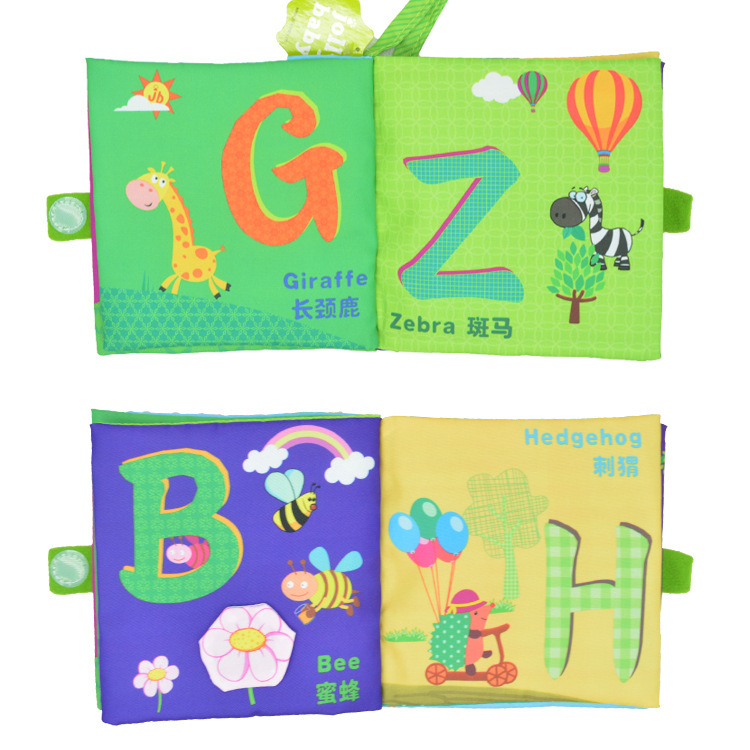 หนังสือผ้า Learning with Alphabets by Jollybaby