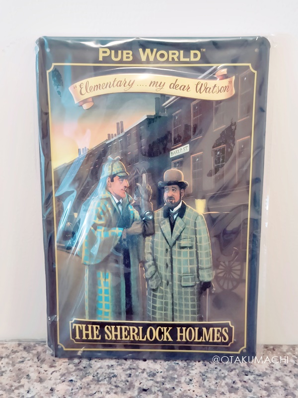 ป้ายแขวนผนังลายเชอร์ล้อคโฮมส์แนววินเทจ