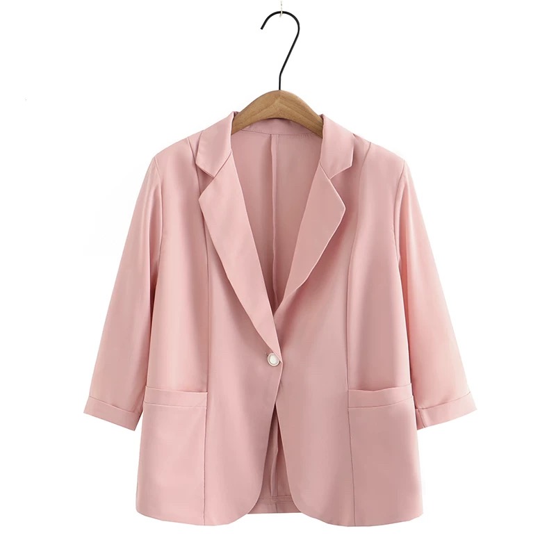 เสื้อคลุมเบลเซอร์สาวอวบ อก 44-48 นิ้ว ผู้หญิงไซส์ใหญ่ เสื้อคลุมไซส์ใหญ่ FF0304BL