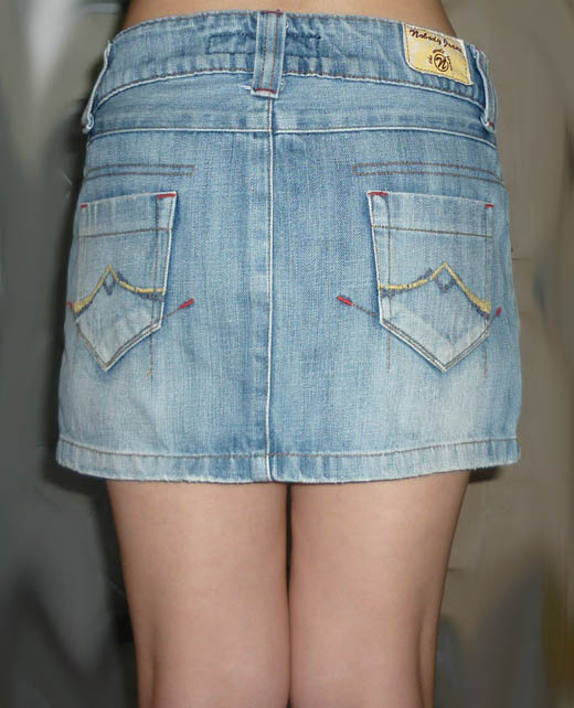 กระโปรงยีนส์ฟอกแบรนด์ดัง Nobody 30.5-35-11