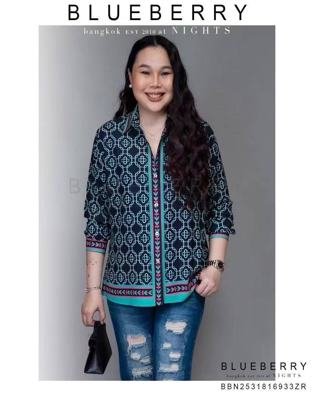 เสื้อเชิ้ต พรีเมียมทรงคลาสสิคตลอดกาลเชิ้ตแขนยาว พิมพ์ลายแบรนด์เนมไฮคลาส ใส่สบาย : สินค้าคุณภาพ (พร้อมส่ง)