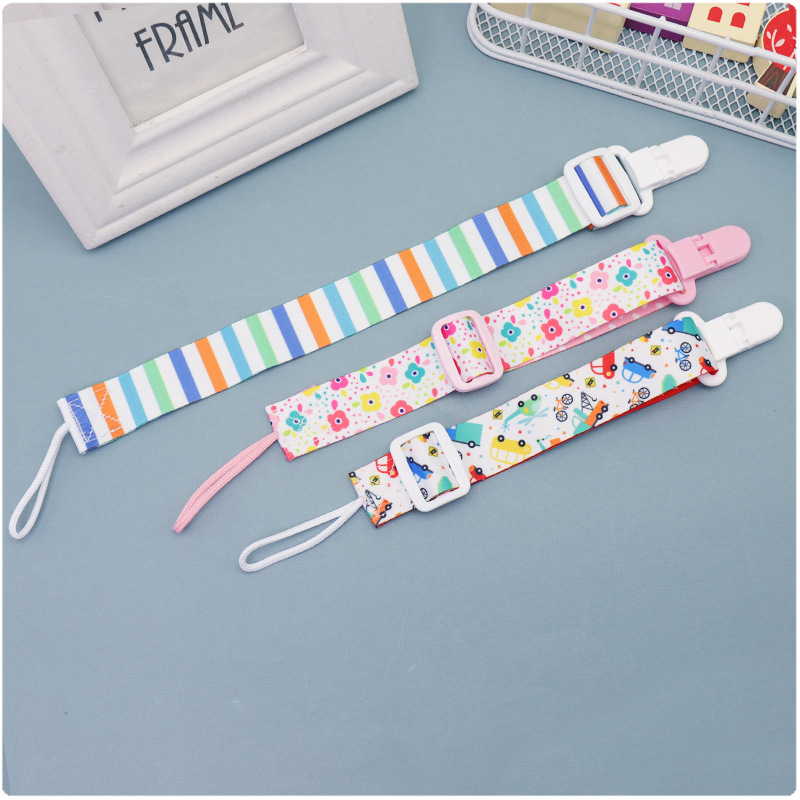 ⚡ขั้นต่ำ 2 ชิ้น⚡กว่า 10 ลาย สายห้อยจุกหลอก สายหนีบคล้องจุกหลอก/ยางกัด ตัวหนีบจุกหลอก จุกนม ปรับความยาวได้ NanaBaby Pacifier Clip