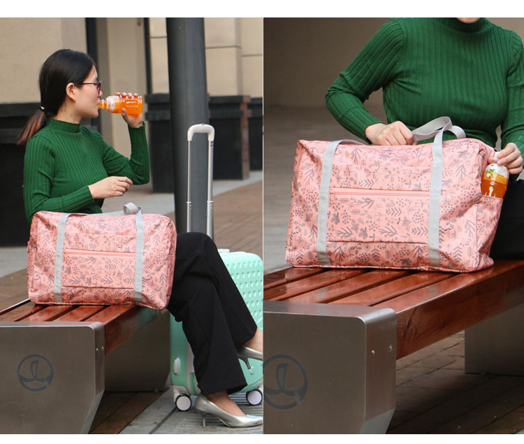 DINIWELL กระเป๋าเดินทางพับเก็บได้ อเนกประสงค์ เพื่อการเดินทาง ท่องเที่ยว ปรับสายสะพายได้ เสียบที่จับของกระเป๋าเดินทางได้ น้ำหนักเบา มีซิปรูดตอนพับเก็บ