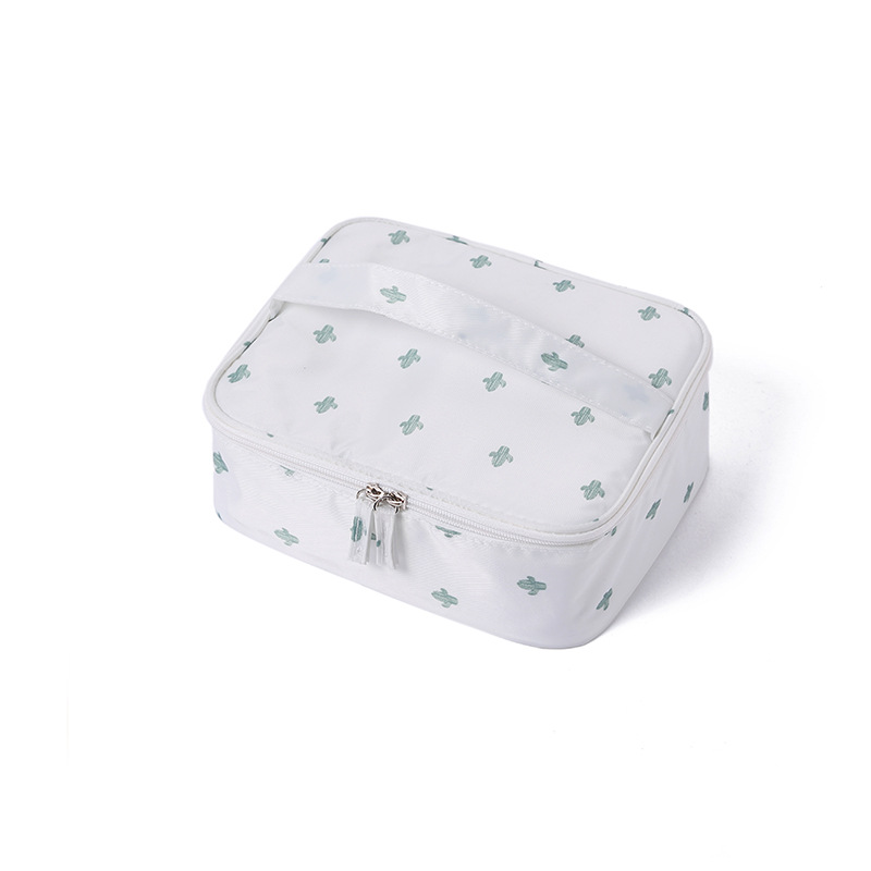 กระเป๋าอเนกประสงค์ กระเป๋าใส่เครื่องสำอาง ขนาดพกพาสะดวก ผลิตจากโพลีเอสเตอร์กันน้ำ (Portable Travel Makeup Cosmetic Bag Organizer Multifunction Case for Women)