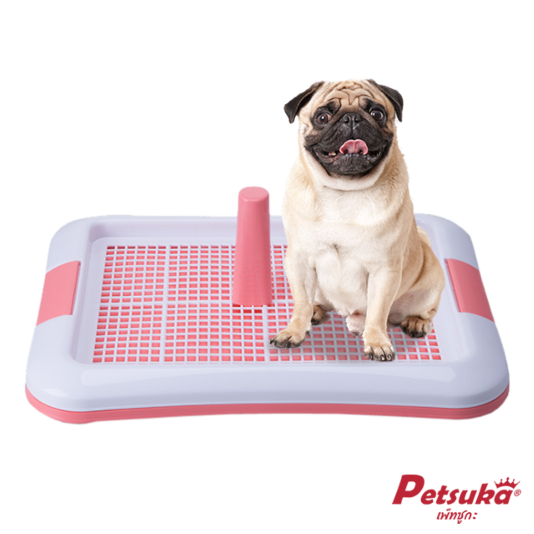 ถาดรองฉี่สัตว์เลี้ยง Petsuka สีชมพู