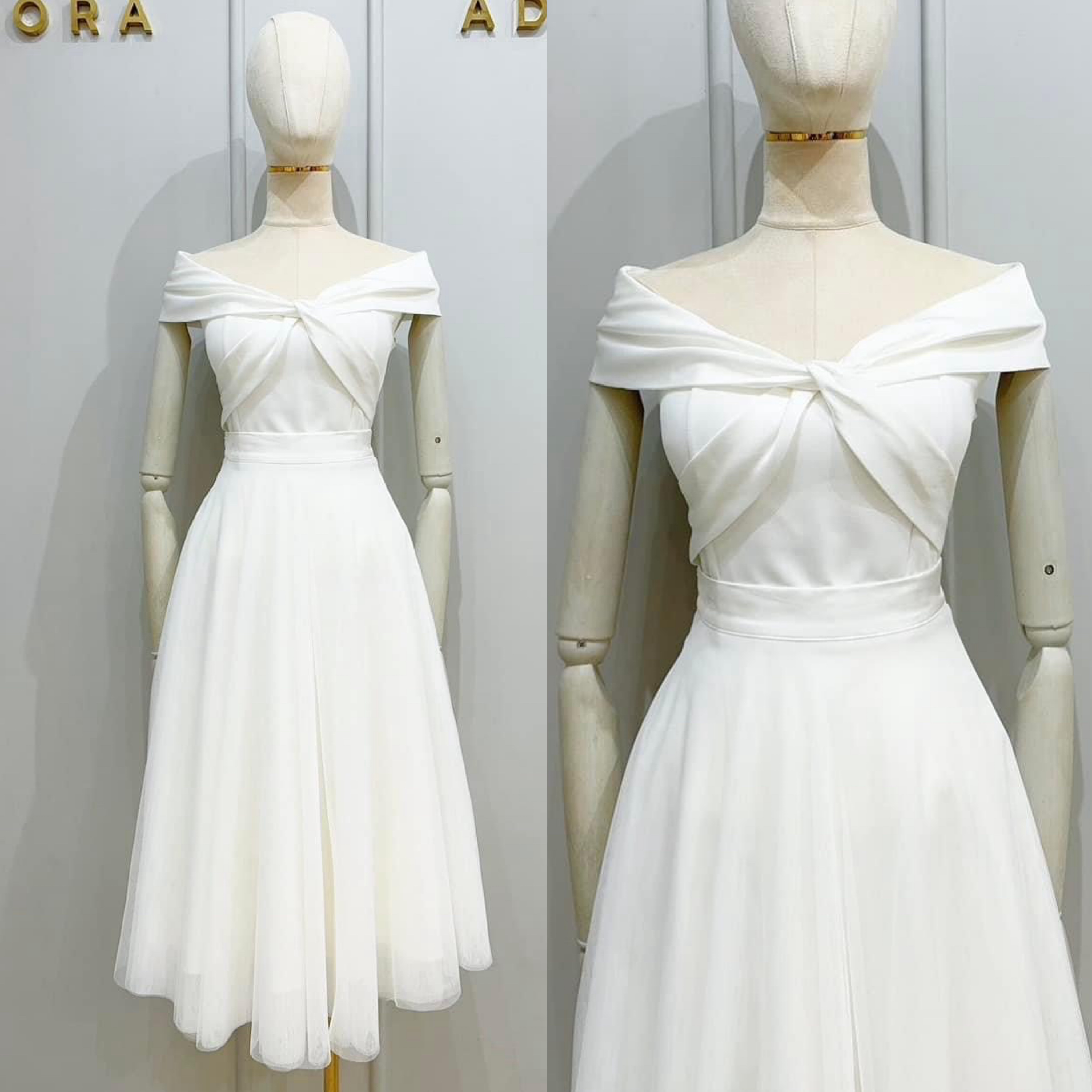 เชตเสื้อดีไซน์ปาดไหบ ช่วงอก ตัดต่อผ้าดีไซน์ไขว้อก เสริมฟองน้ำ ตัวเสื้อใช้ เนื้อผ้าเกรดพรีเมี่ยมทั้งตัว มาพร้อมกับกระโปรง ตาข่ายสุดพอง งานมีซับใน ซิปหลัง ใส่สบาย : สินค้าคุณภาพ (พร้อมส่ง)