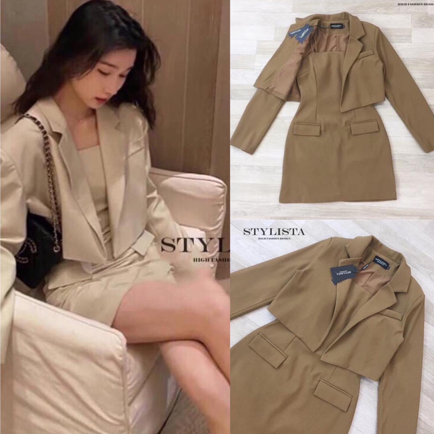 เซตเสื้อ+เดรส สุดคุ้ม ใส่สวยเรียบหรู ดูดีมาก แพลตเทินดีงาม ใส่สวยเปะสุดๆ : สินค้าคุณภาพ (พร้อมส่ง)