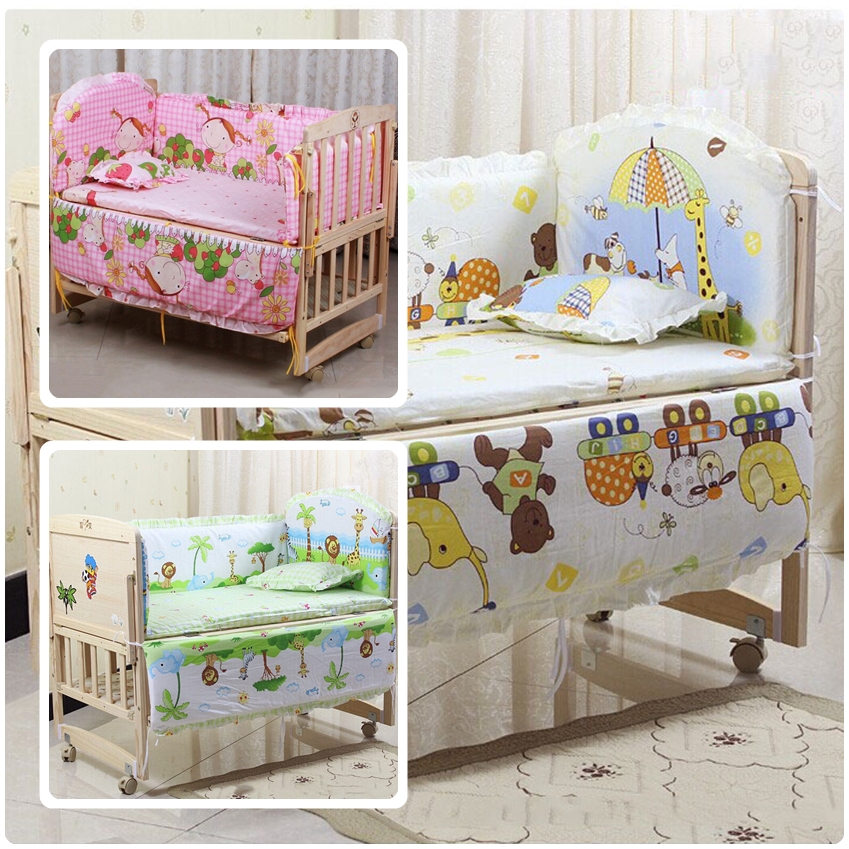 (ส่งฟรี) NanaBaby เครื่องนอนทารก เครื่องนอนเด็ก ชุดเครื่องนอนในเปลเด็ก หมอน+เบาะรองนอน+กันกระแทกโดยรอบ (ไม่รวมเปลไม้)