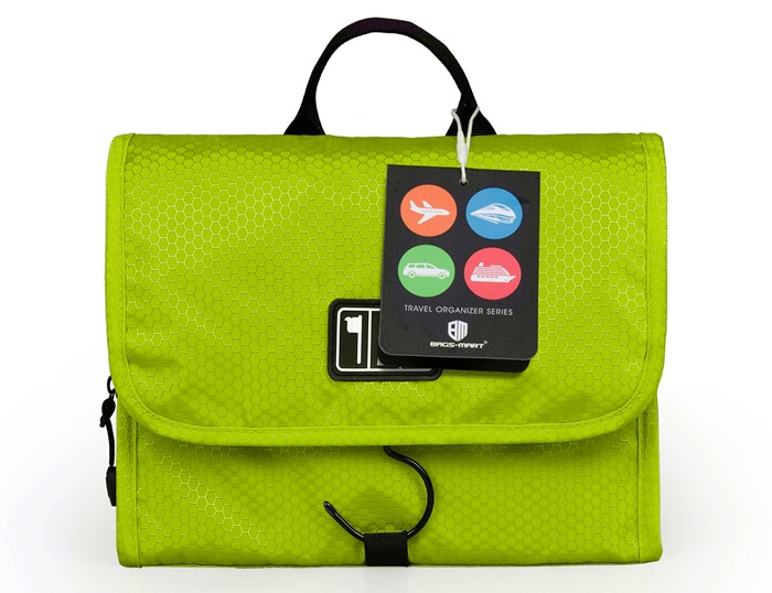Bagsmart กระเป๋าใส่อุปกรณ์อาบน้ำ คุณภาพสูง ใส่อุปกรณ์อาบน้ำ แขวนได้ สำหรับเดินทาง ท่องเที่ยว (Green)