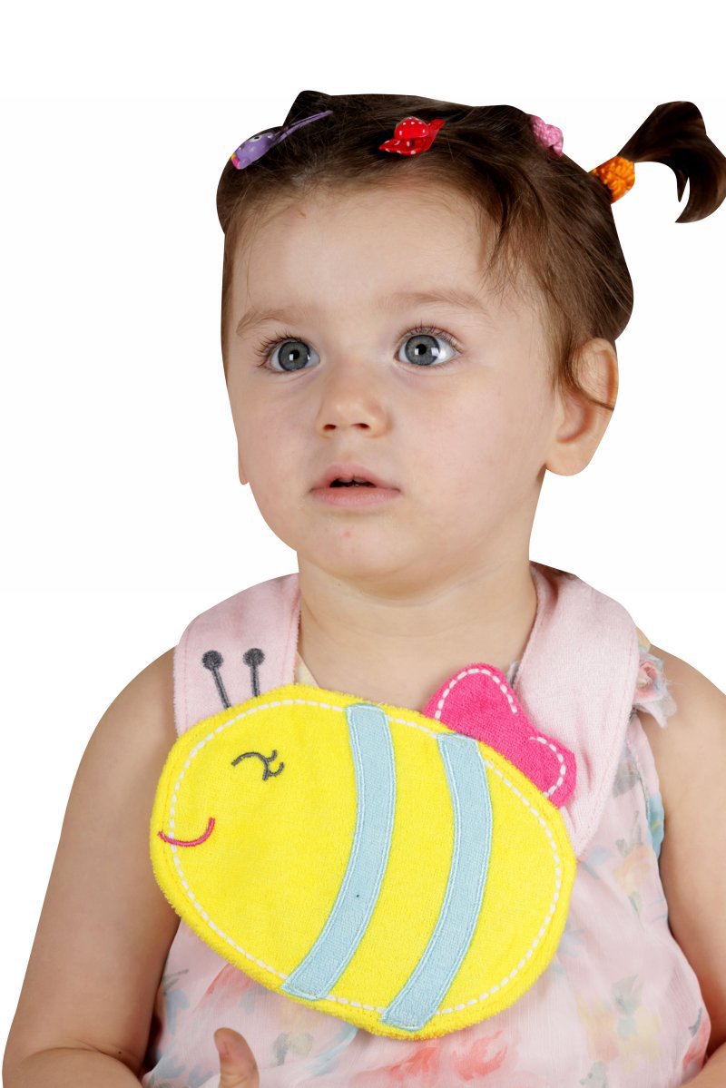 NanaBaby ผ้ากันเปื้อนเด็ก ผ้าซับน้ำลายเด็ก เนื้อผ้าขนหนู ปักลายการ์ตูนน่ารัก สุดพรีเมี่ยม