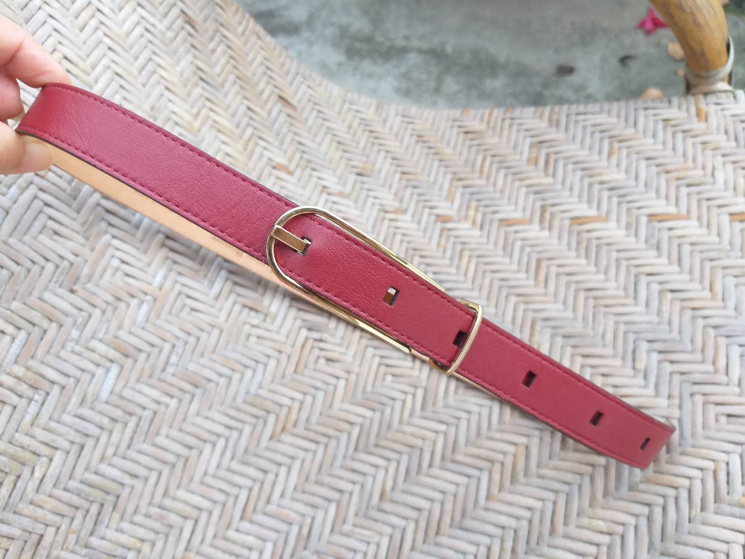 เข็มขัดหนัง MAISON BOINET Made in FRANCE