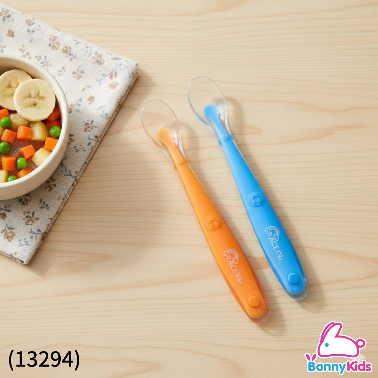 (13294) GK-4905 เกรซคิดส์ช้อนป้อนอาหารเด็กซิลิโคนปลายนิ่ม