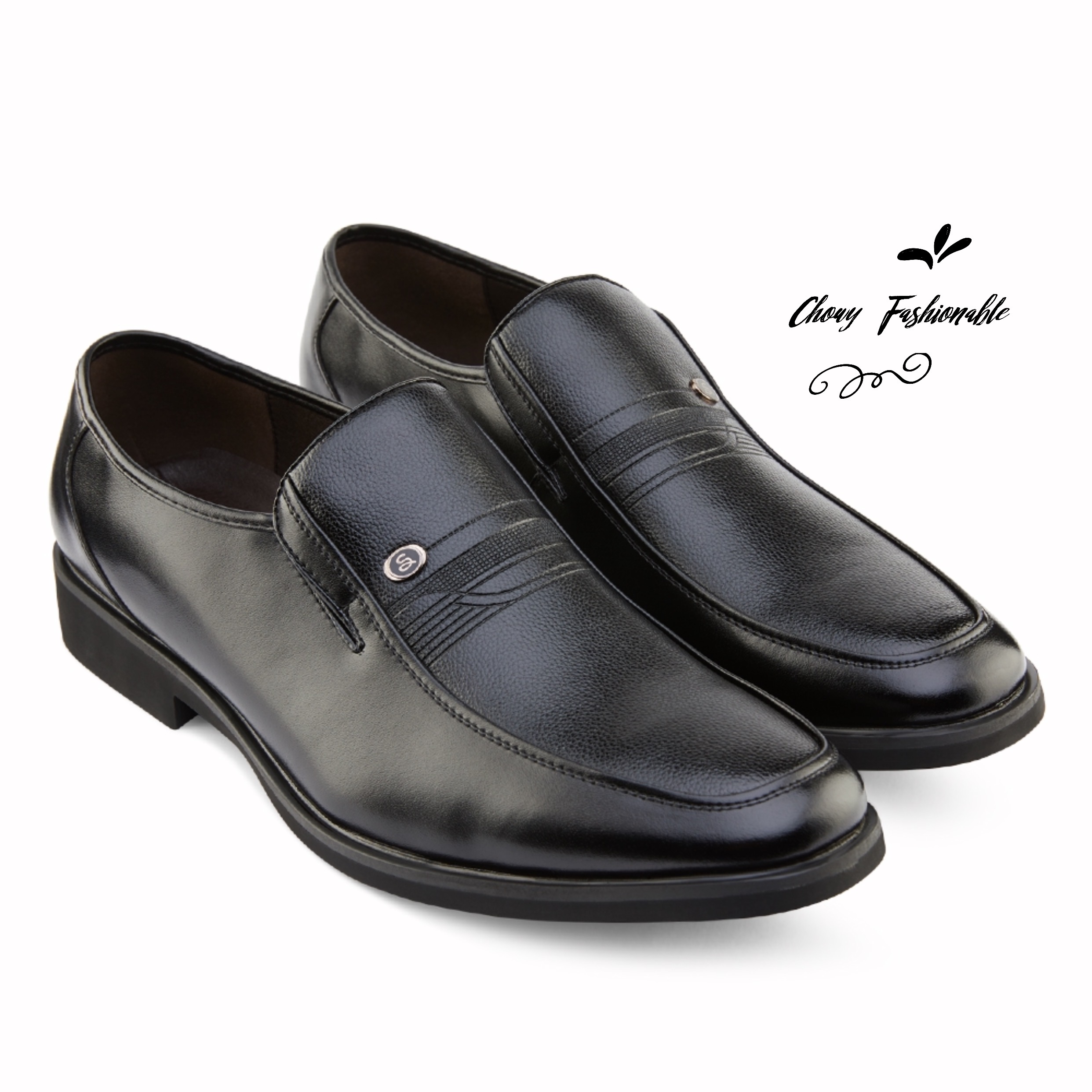 รองเท้าโลฟเฟอร์ผู้ชายไซส์ใหญ่ 46-50 รองเท้าหนังโลฟเฟอร์ เป็นทางการ สีดำ รองเท้าโลฟเฟอร์ผู้ชาย KR0912BL