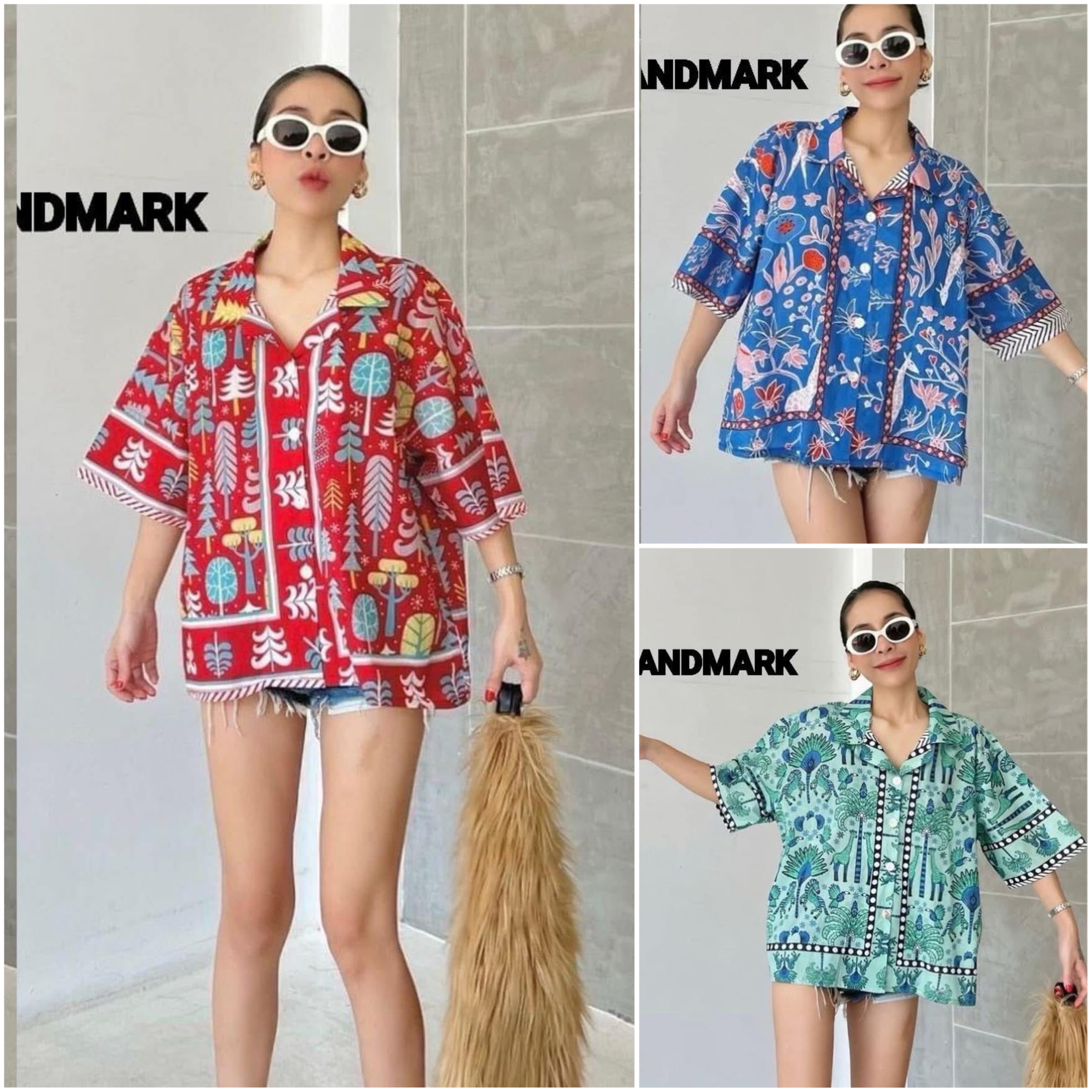 เสื้อเชิ้ตผ้าบล็อคคอทตอลอินเดีย กระดุมผ่าหน้า ฟรีไซส์ แขนยาวกำลังดี ลายผ้าสวยสดใส แพทเทิร์นใส่สบาย ใส่สบาย : สินค้าคุณภาพ (พร้อมส่ง)