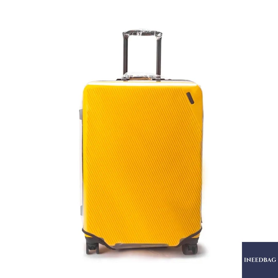 (PVC 26" ซิปเปิด-ปิด ขอบใส) ผ้าคลุมกระเป๋าเดินทาง ขนาด 26 นิ้ว เปิด/ปิด ด้วยซิป ผลิตจาก PVC ใส หนาขึ้น ไม่มีตะเข็บ ก้นกระเป๋ามีตีนตุ๊กแกใหญ่ และยางยืด 2 เส้นช่วยยึดกระเป๋าให้กระชับขึ้น