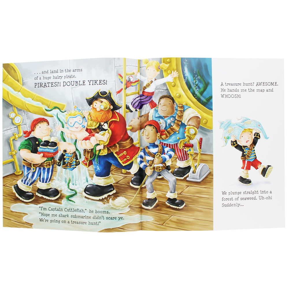 Caryl Hart : Plunge Into The Pirate Pool นิทานปกอ่อน จากผู้แต่งเรื่อง How to grow the dinosour