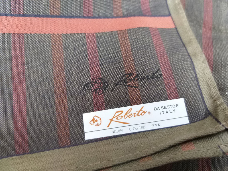 ผ้าเช็ดหน้าชาย แบรนด์เนม Roberto Da Sestof