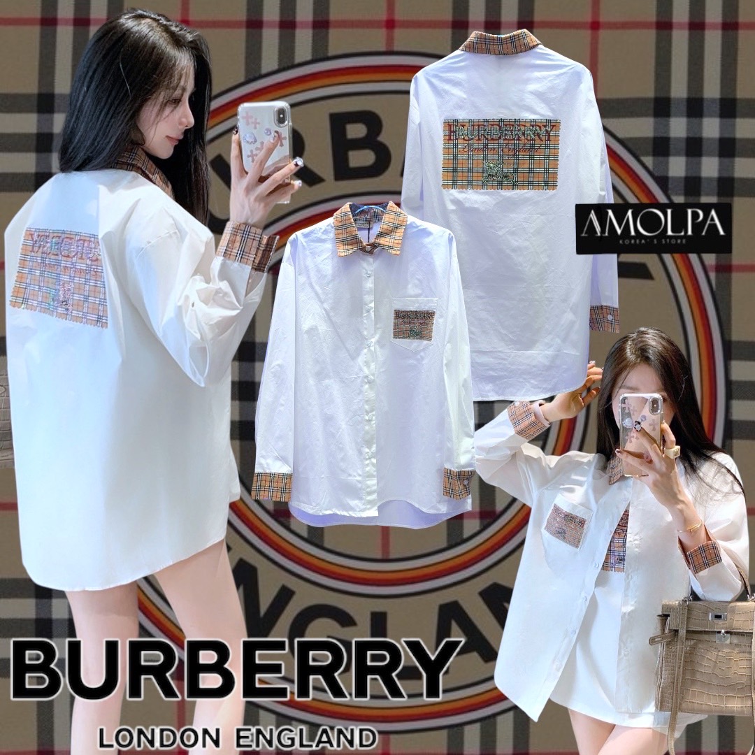 SHIRT BB งาน hiend คอตตอล 100 คอลเลคชั่นใหม่ ตัวเสื้อเป็นเชิ้ต BURBERRY งานสวยม๊ากกกก ใส่สบาย : สินค้าคุณภาพ (พร้อมส่ง)