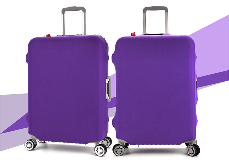 (ผ้ายืด สีพื้นเรียบ ขนาด M) ผ้าคลุมกระเป๋าเดินทาง ขนาด 22 - 24 นิ้ว มี 3 สีให้เลือก (ดำ ม่วง เทา)