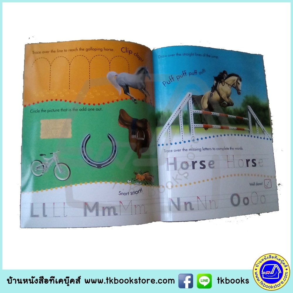 Learn To Write - Wipe Clean Workbook : Horses : Miles Kelly หนังสือเขียนลบได้ ฝึกกล้ามเนื้อมัดเล็ก ม้า