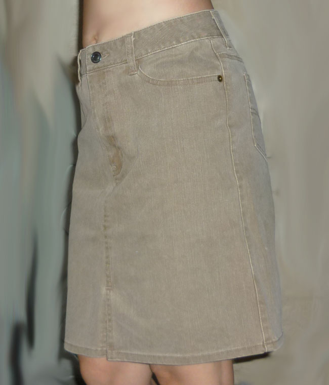 #2กระโปรงยีนส์ฟอก สวยเรียบ น่าใส่มาก 27.5-36-18