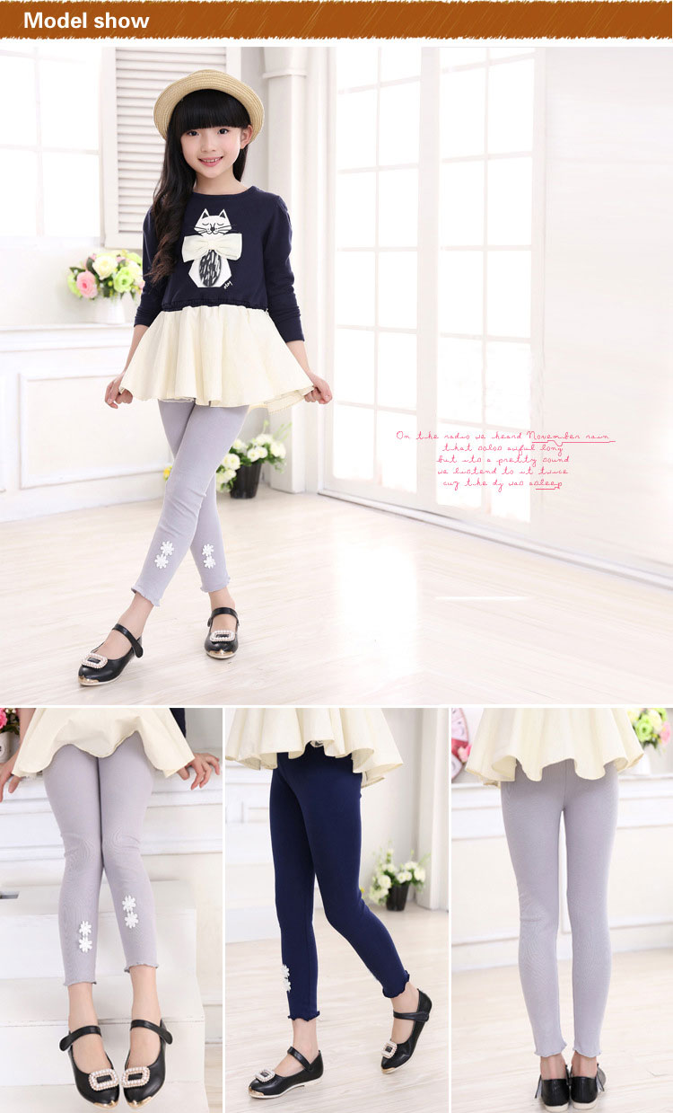 กางเกงเลคกิ้งเด็กหญิง 1-5 ขวบ 95%Cotton เนื้อนิ่ม (เด็กสูง 80-100 ซม.)