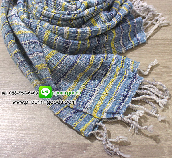 ผ้าพันคอผ้าฝ้าย/ผ้าคลุมไหล่ งานผ้าฝ้ายทอมือ เนื้อนุ่ม