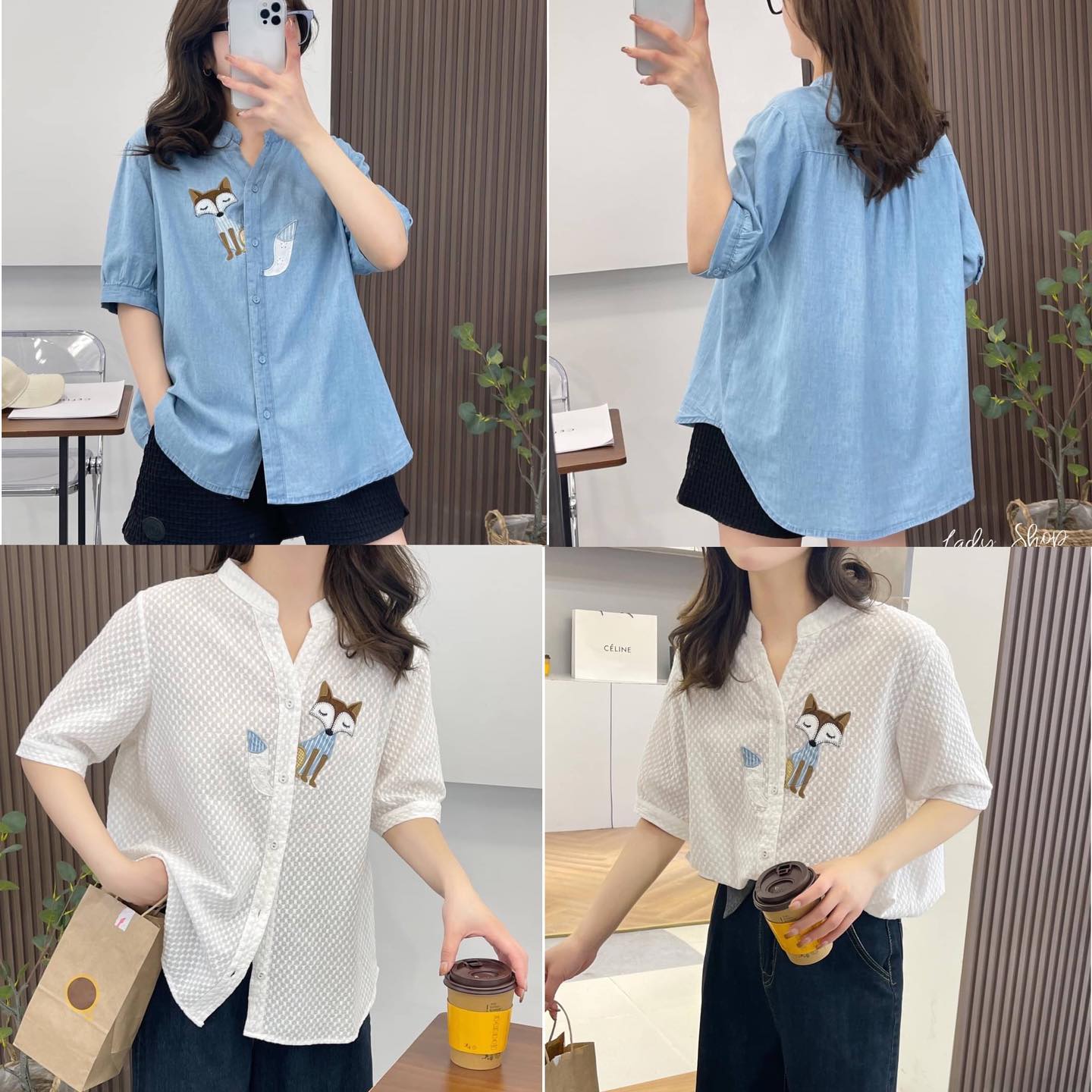 เสื้อญี่ปุ่นงานแท้นำเข้า ดีเทลงานปักน่ารัก สไตล์ญี่ปุ่น งานใส่สบาย : สินค้าคุณภาพ (พร้อมส่ง)