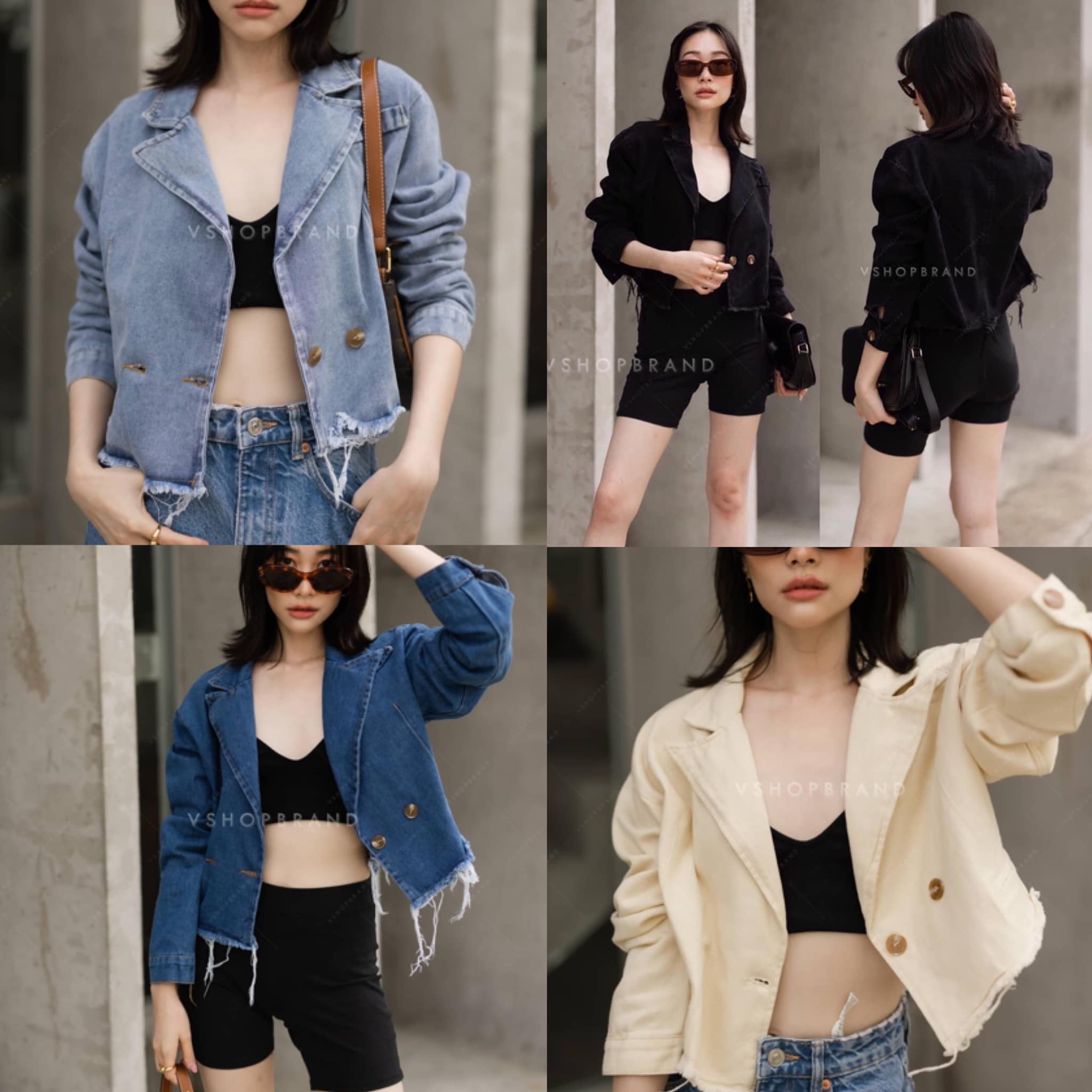 แจ็คเก็ตยีนส์ ผ้ายีนส์เนื้อดีฟอกสีสวย มีให้เลือกหลายเฉดเลยค่ะ แต่งชายรุ่ยนิดๆ ให้ลุคสาวสุดชิคค่ะ : สินค้าคุณภาพ (พร้อมส่ง)