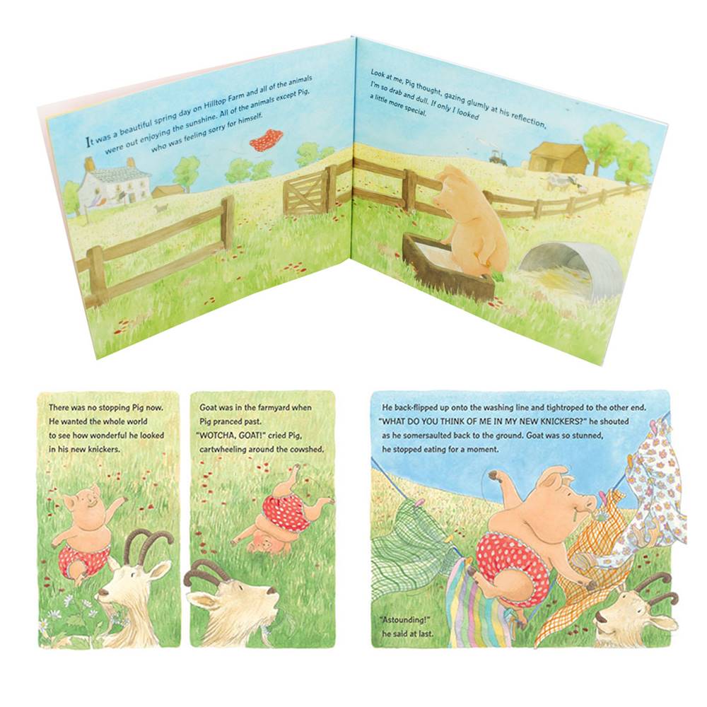 Jonathan Emmett & Vanessa Cabban : The Pig's Knickers + A Spot of Bother : A Hilarious Farmyard Fiasco! : นิทานรางวัล นิทานภาพ 2 เล่ม