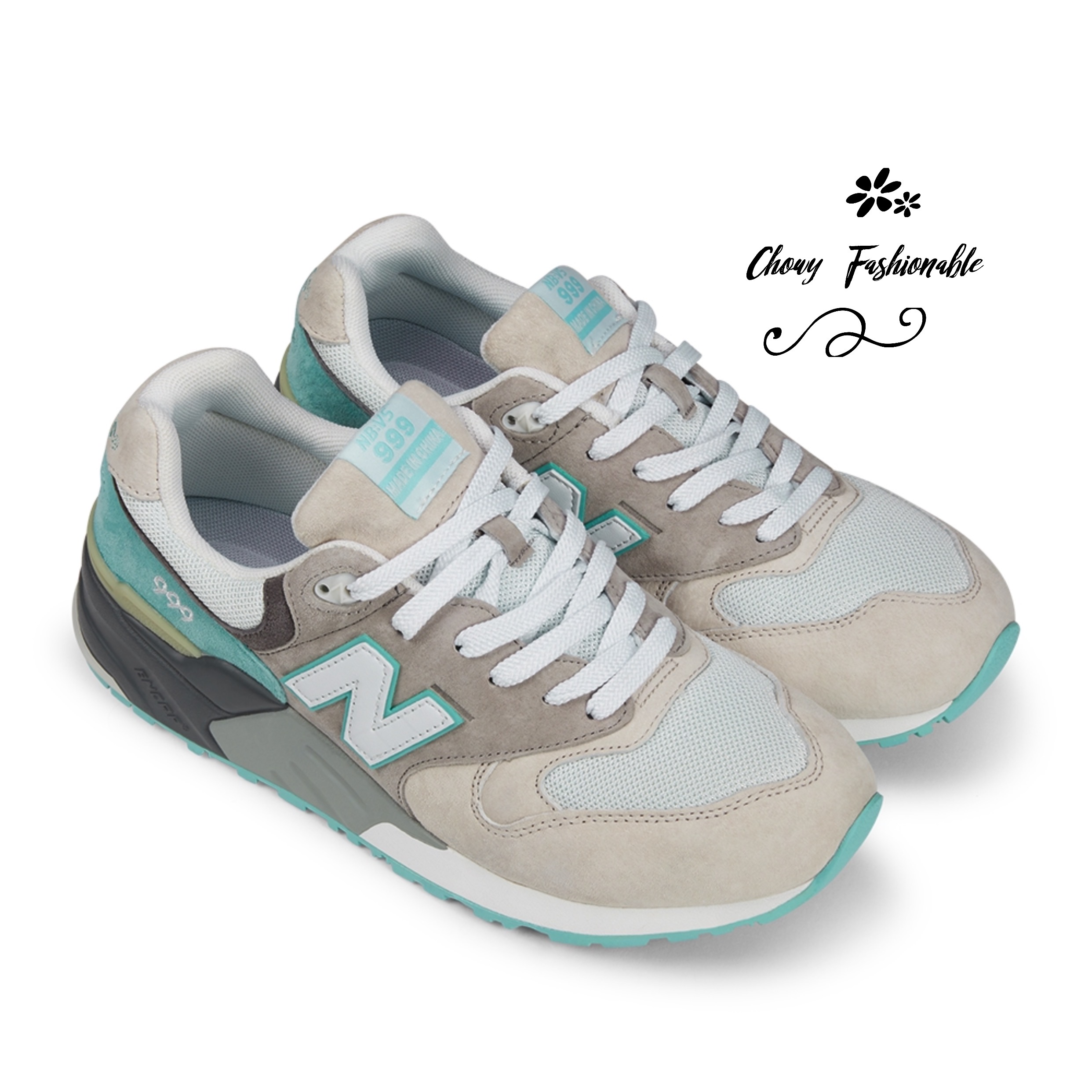 รองเท้าผ้าใบ ไซส์ 43 (26.5CM) สีเขียว ดีไซน์ N999 KR0564GN