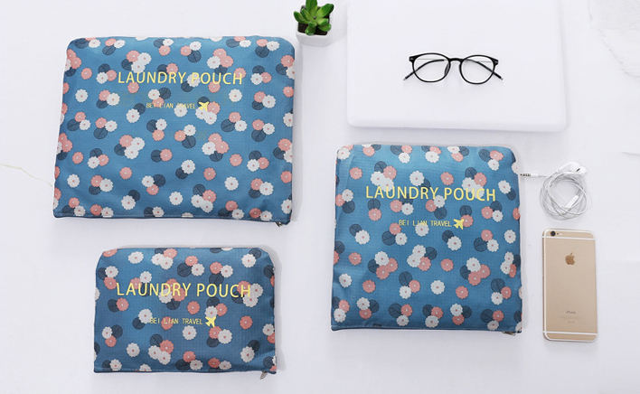 กระเป๋าจัดระเบียบเดินทาง กระเป๋าจัดระเบียบเสื้อผ้า 6 ใบ จัดกระเป๋าเดินทาง กันน้ำ ใส่เสื้อผ้า ชุดชั้นใน เครื่องสำอาง มี 5 สีให้เลือก