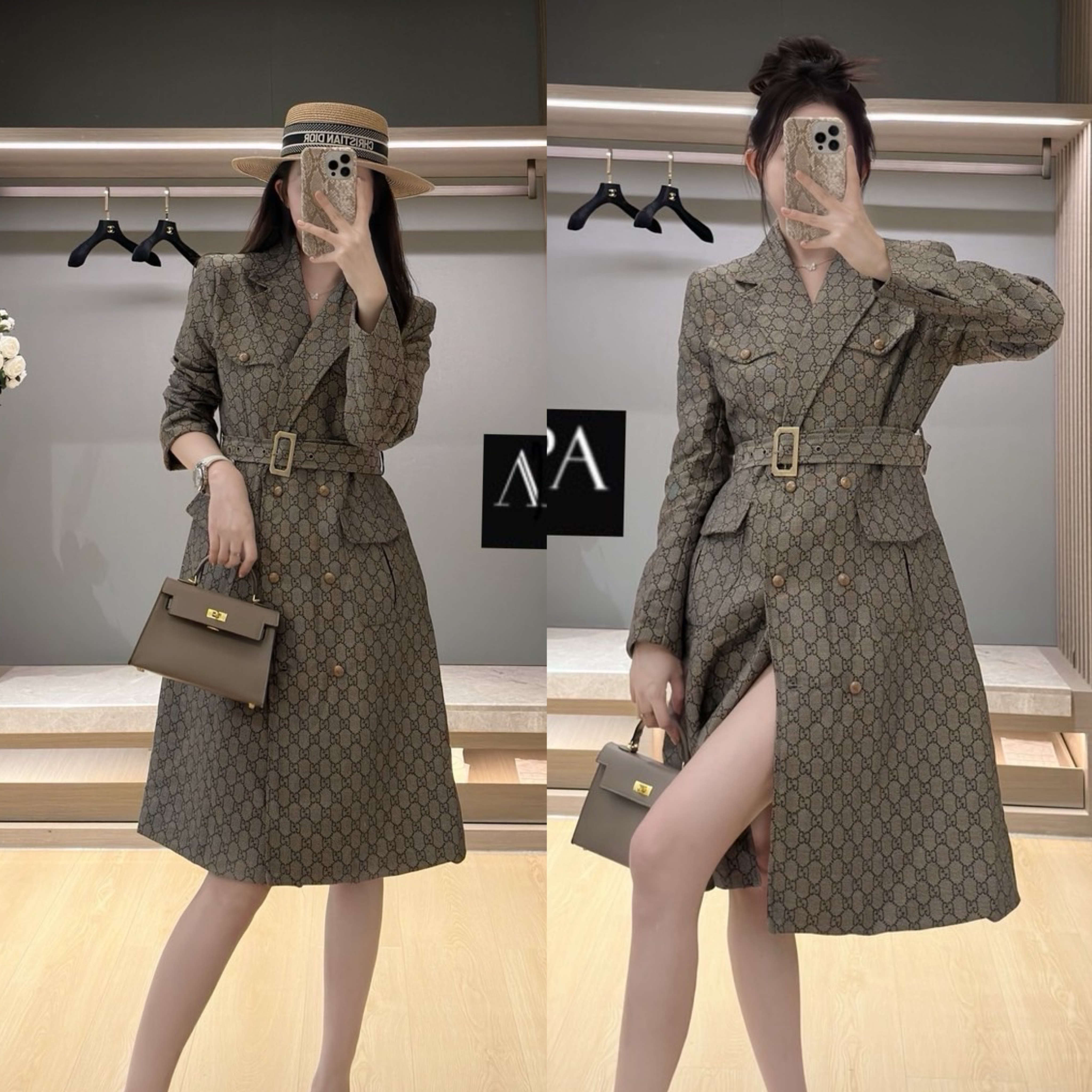 โค้ชตัวยาว LUXURY VIP COAT GG CANVAS SS24 งานHIEND สุดๆ ห้ามพลาด งานดีสุดๆ ค่ะ ใส่แล้วสวย หรู ไฮโซ มาก ใส่สบาย : สินค้าคุณภาพ (พร้อมส่ง)