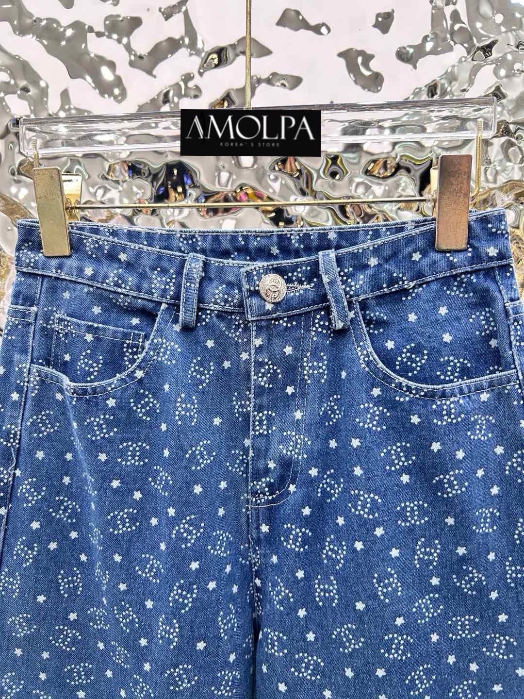 กางเกงขาปล่อย CC DENIM งาน hiend งานผ้ายีนส์100% สุดดดฉ่ำ ทำถึงมาก แต่งกระดุมปั้มตามช๊อปปปป ผ้าอย่างดี มีน้ำหนัก ใส่สบาย : สินค้าคุณภาพ (พร้อมส่ง)