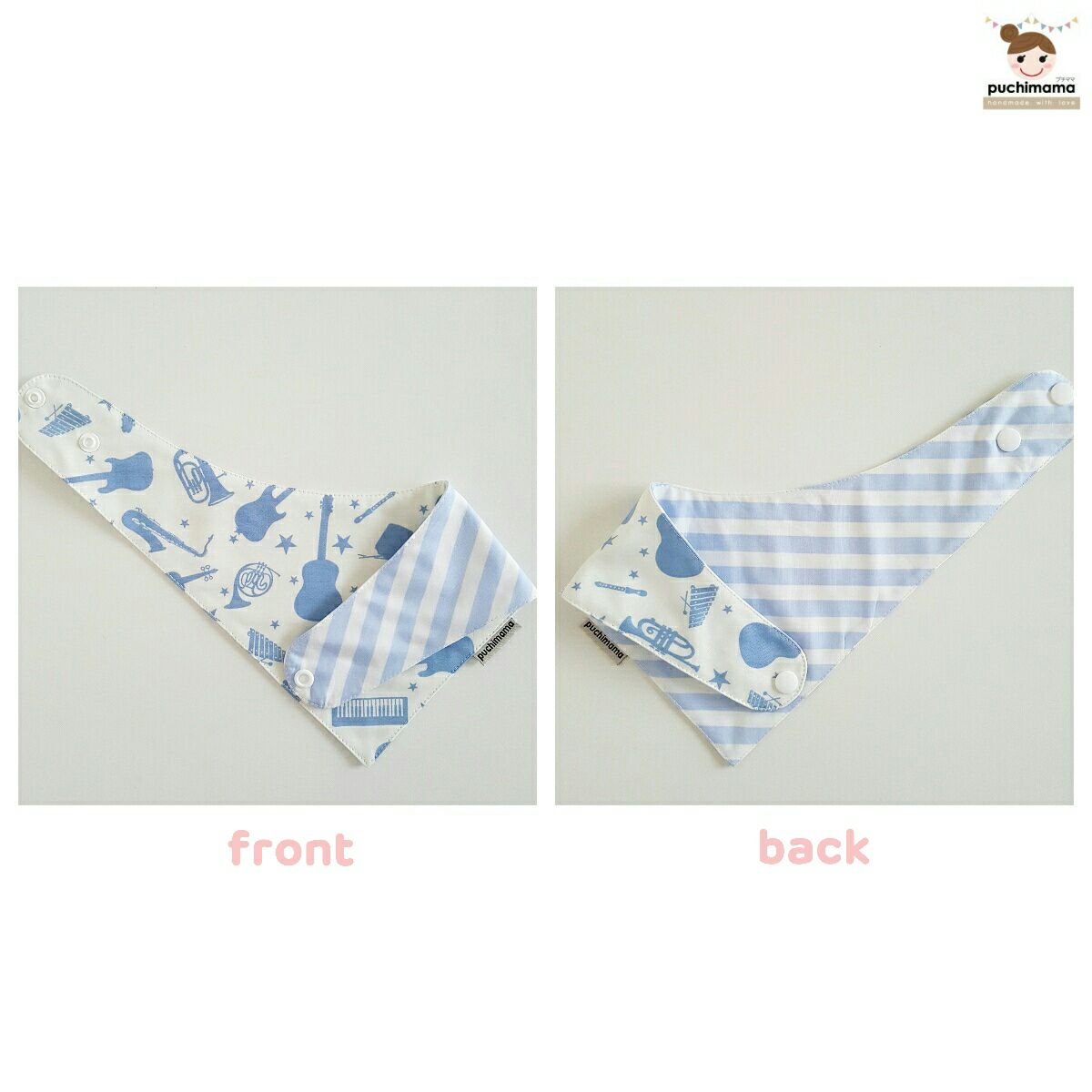 Puchimama "Reversible Bandana" Bib"
