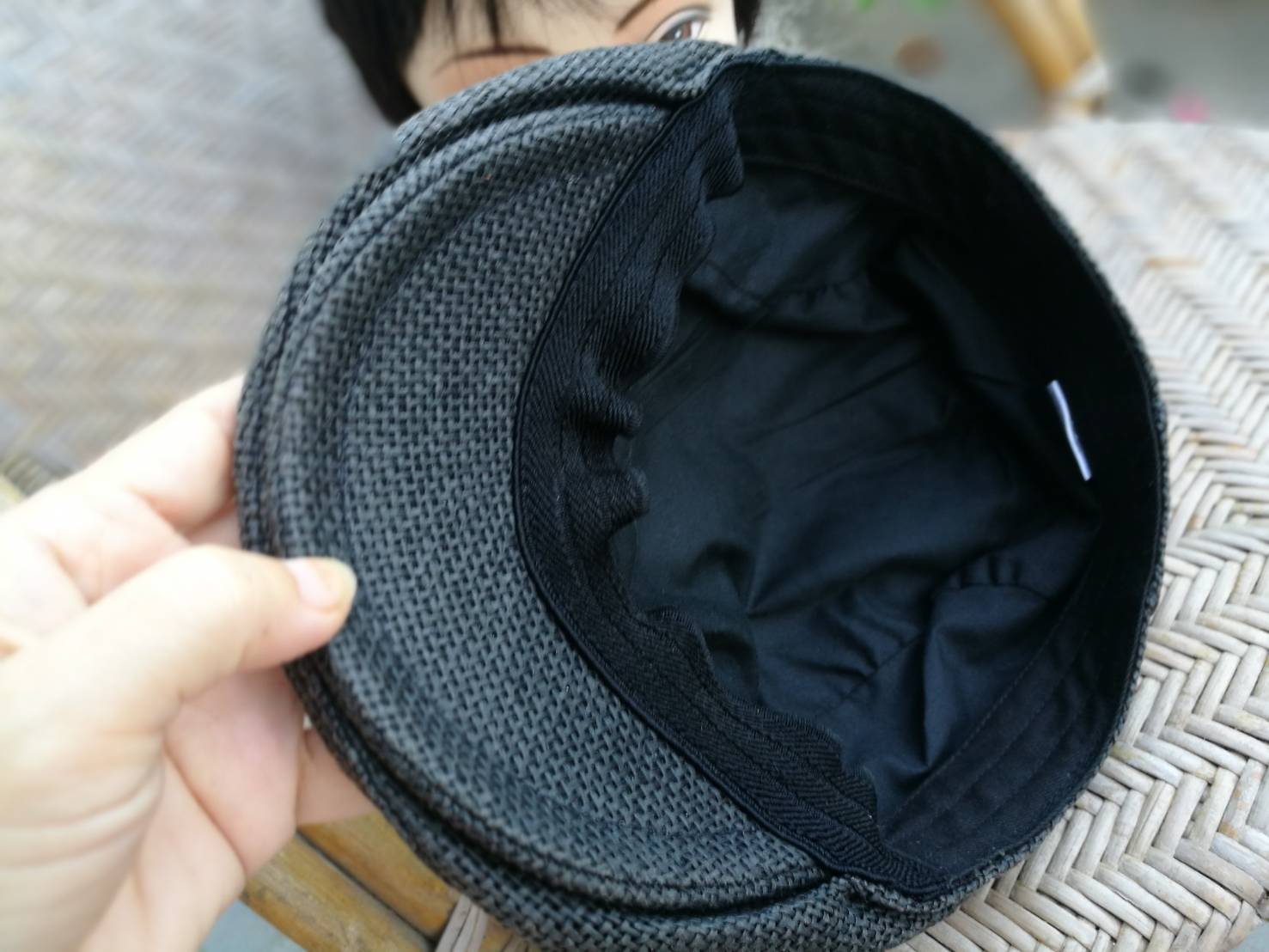 หมวกติงลี่ หมวกแฟลตแค็ป เส้นใยสานสวยมาก (ของใหม่)